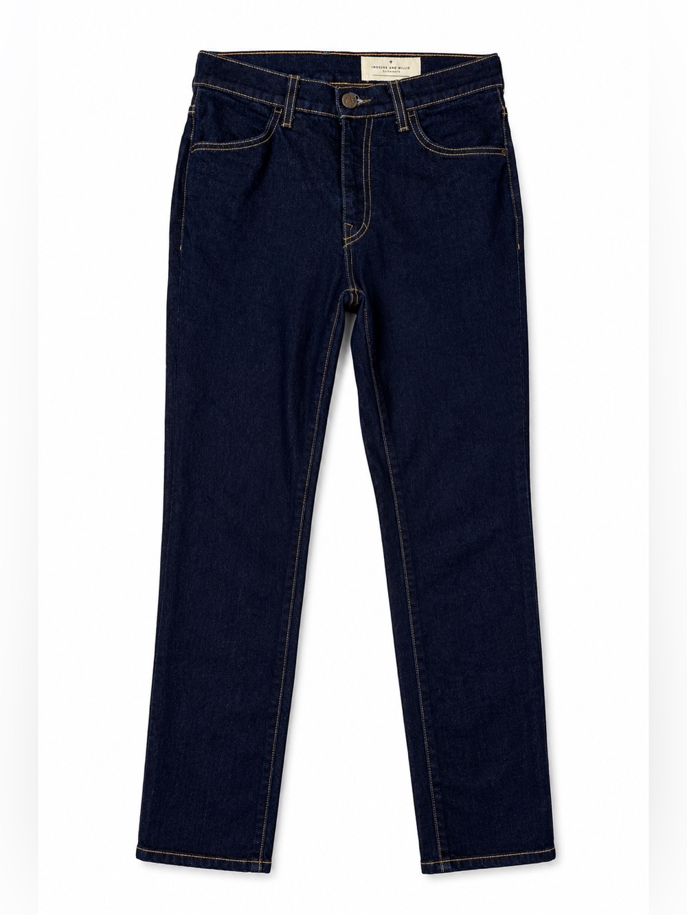 Imogene + Willie The Imogene Rigid High Rise Straight Raw Denim Jeans Indigo 25